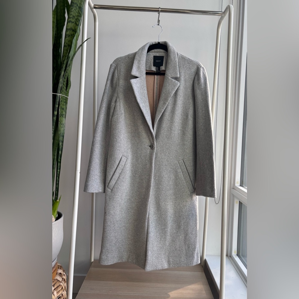 FOREVER 21 | Grey Women's Coat Wool-Blend Coat M